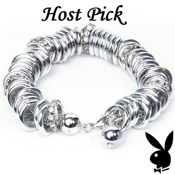 Playboy Bracelet Bunny Crystal Infinity Rings NWT NIB HTF RARE y2k Authentic Hot - Picture 2 of 7